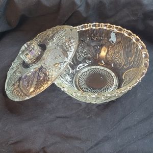 Vintage KIG Pasari Indonesia Heart Candy Dish With Lid